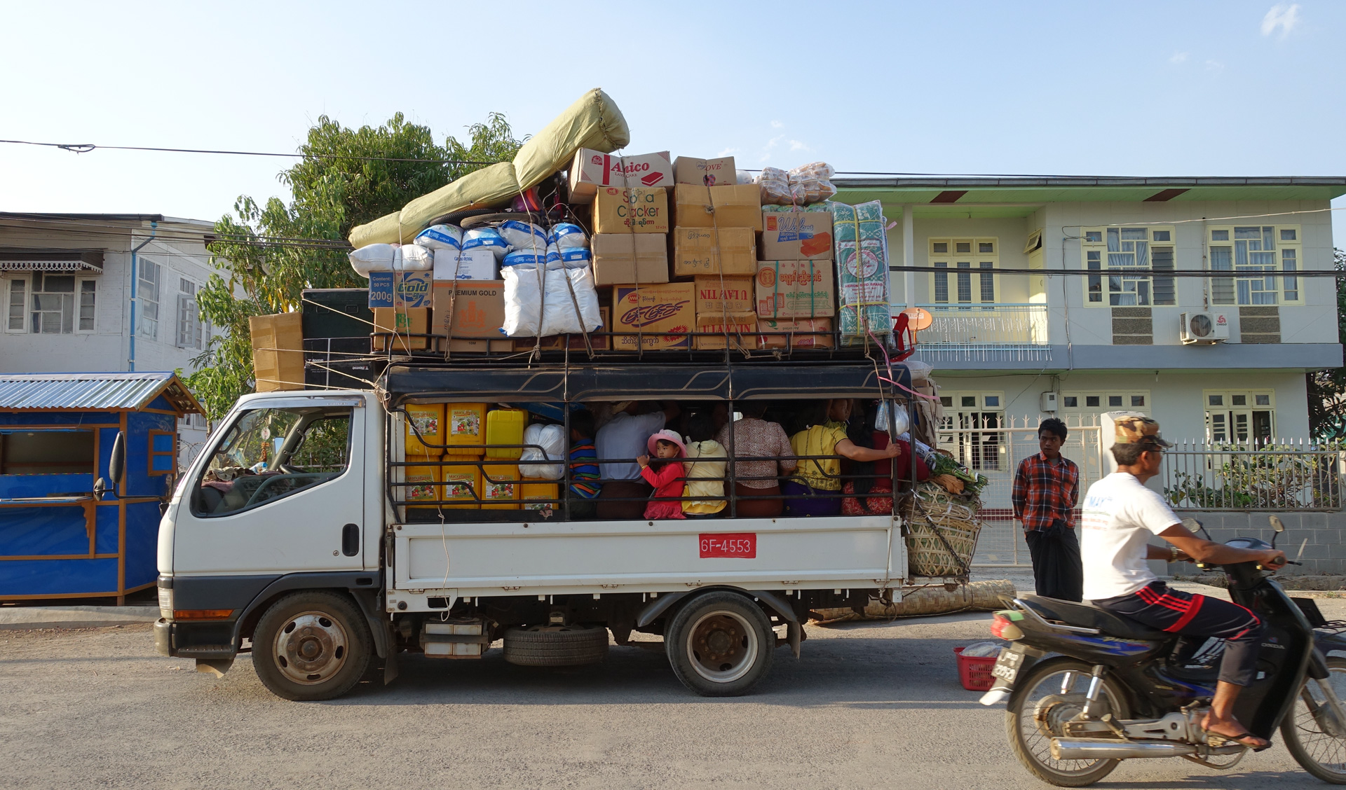 Packed truck